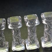 8 cutlery holders made of cut glass