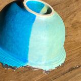 Bol en céramique émaillée bleu et vert azur