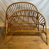 Lit corbeille rotin d’epoque pour sommier de largeur 90