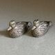 Vintage Pheasant Bird Silver Plated Figurine Salt & Pepper Shakers - a Pair