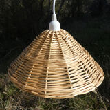 Vintage wicker pendant lamp