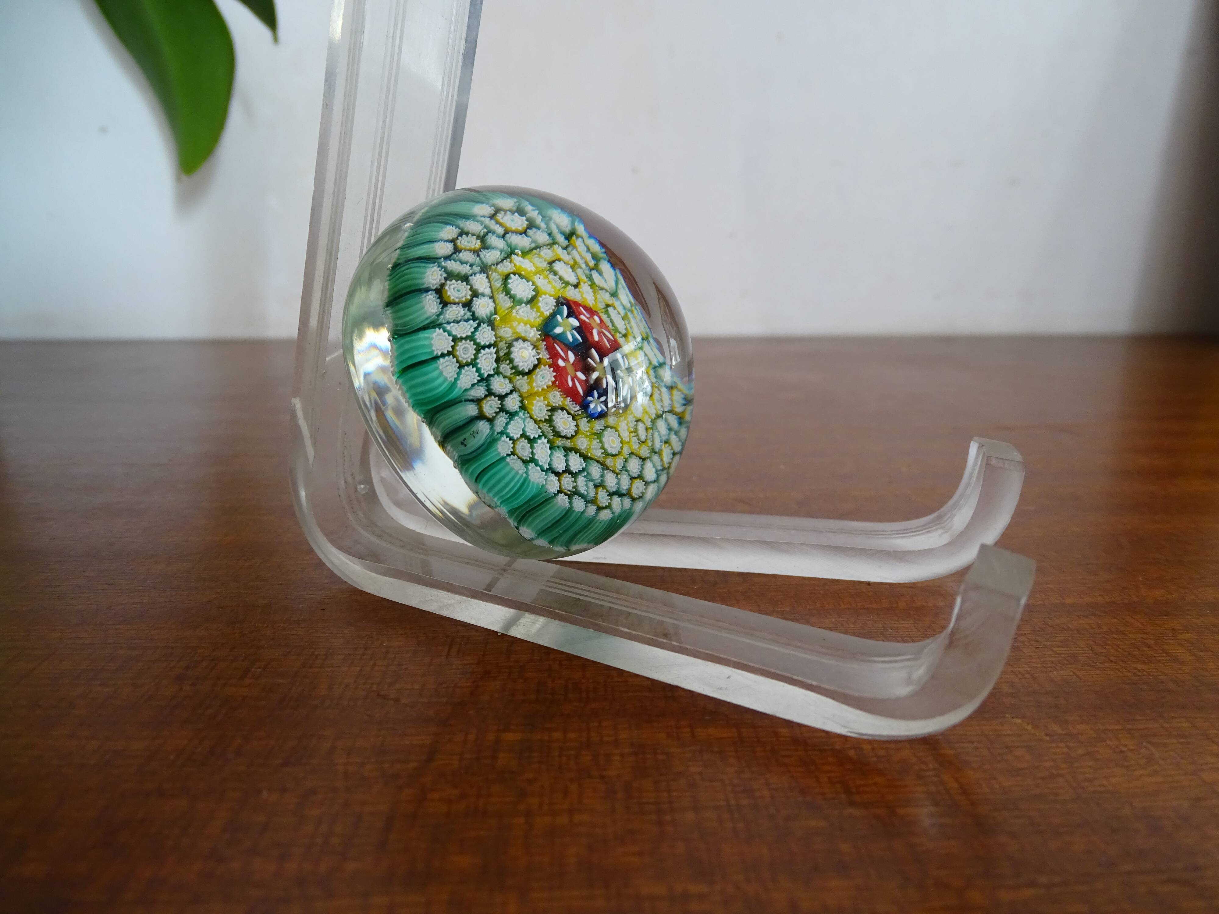 Murano paper press multicolored Millefiori flowers