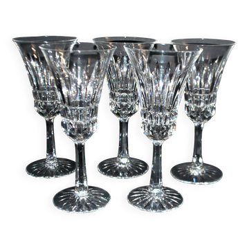 Villeroy Boch lot 5 flûtes à champagne en cristal taillé – modèle Royal VB H17cm