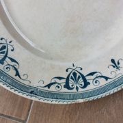 Large serving dish Terre de fer Creil Montereau