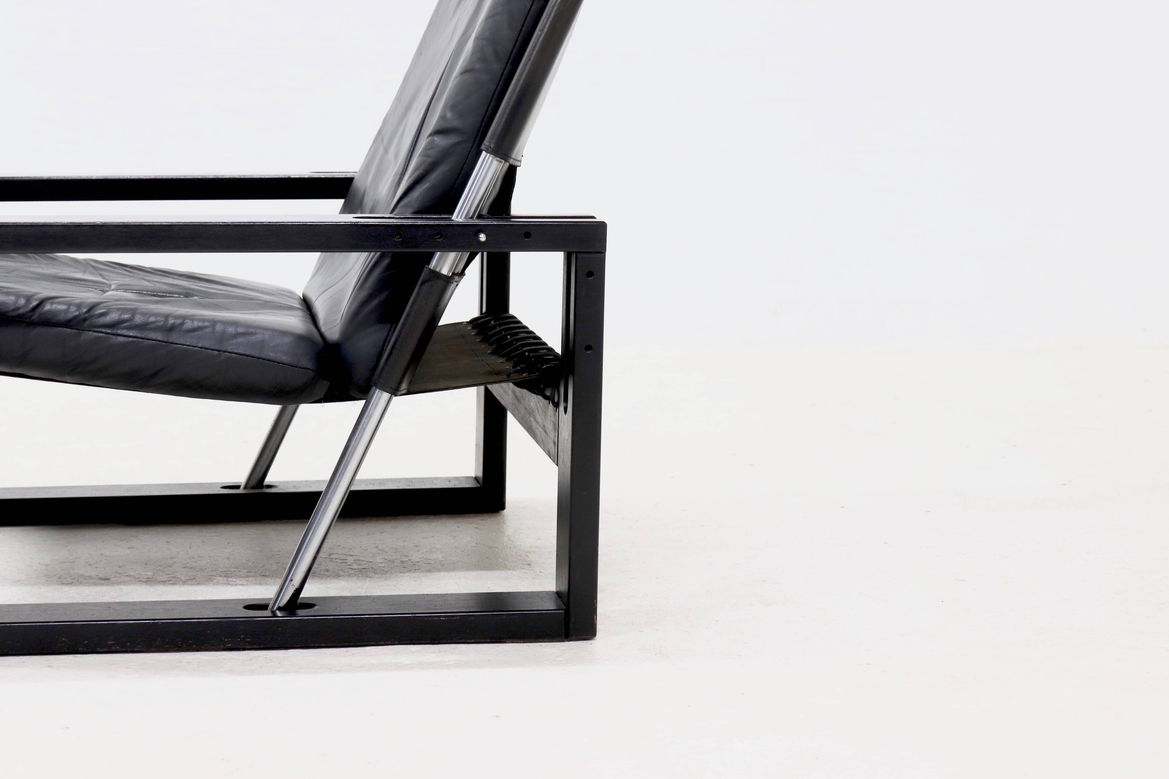 Brutalist Adjustable Lounge Chair by Sonja Wasseur 1970s