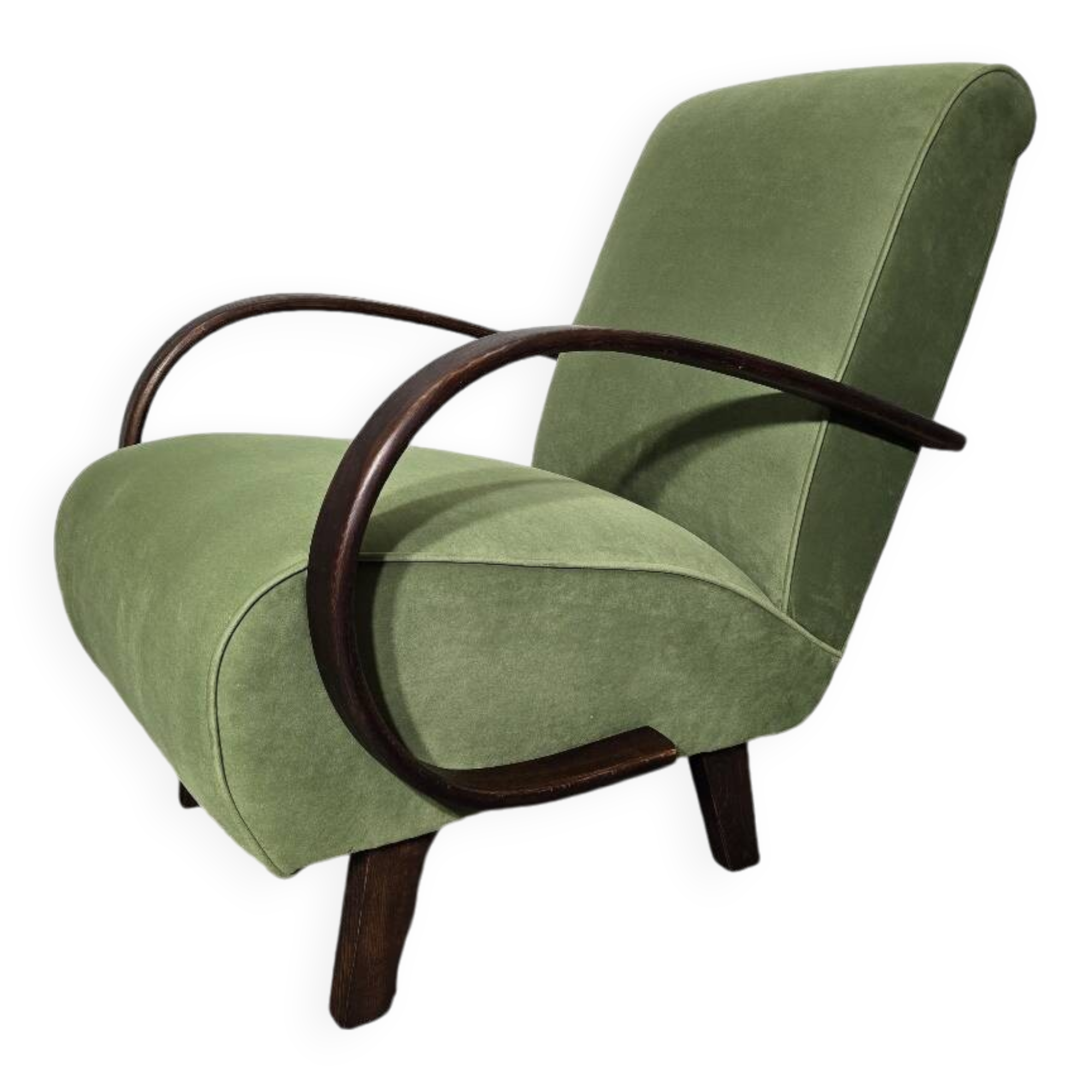 Art Deco Lounge Chair by Jindrich Halabala, 1940s
