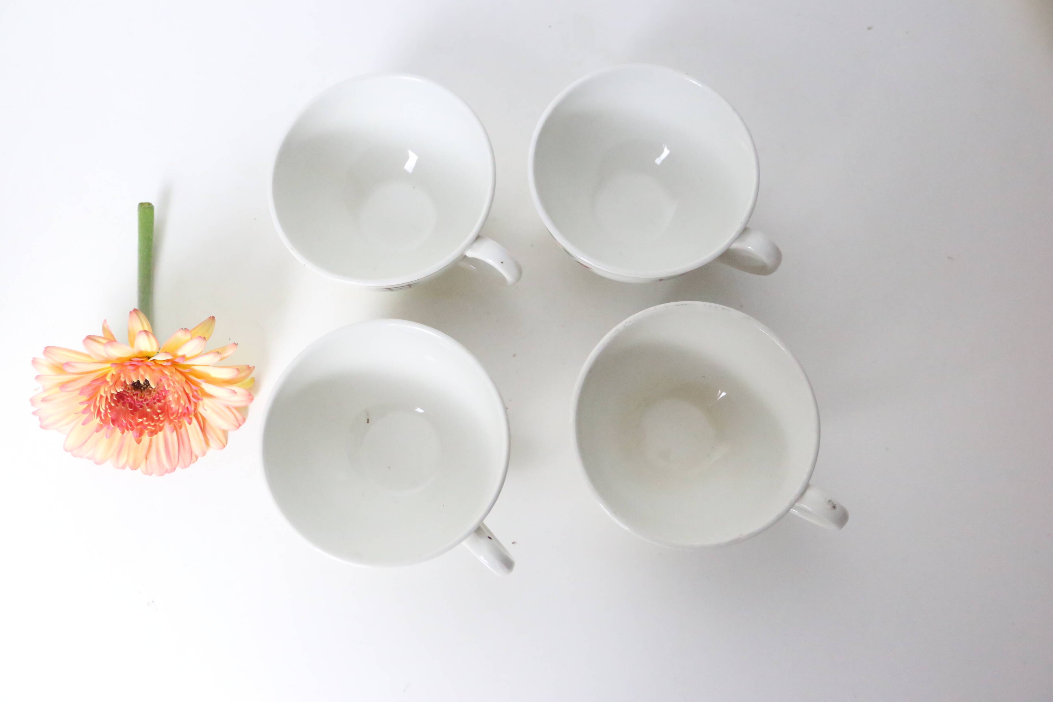 Set of 4 cups, vintage, French