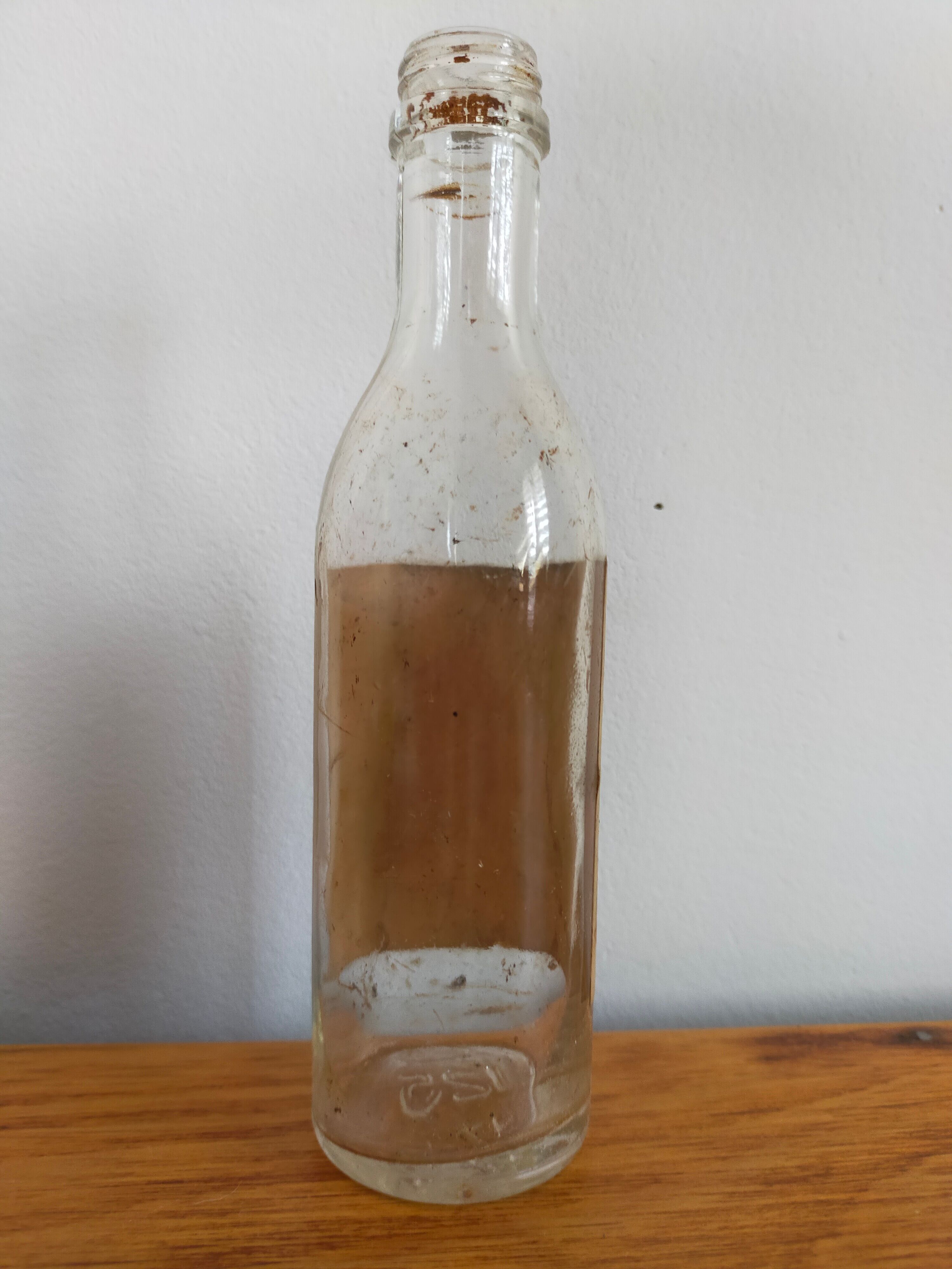 Bottle or old bottle in vintage glass apothecary pharmacy curiosity