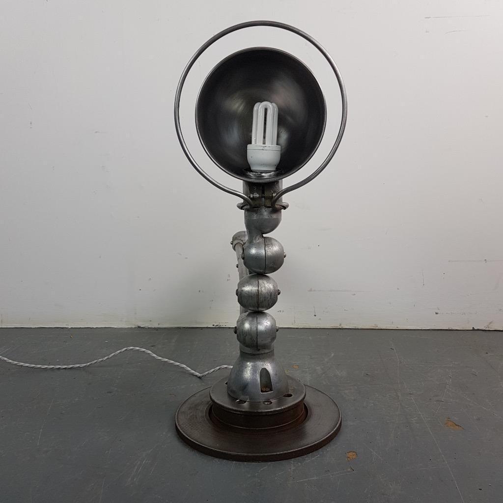 Vintage industrial lamppost stripped and polished Jielde