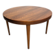 Scandinavian extendable round table in rosewood, 60s-70s