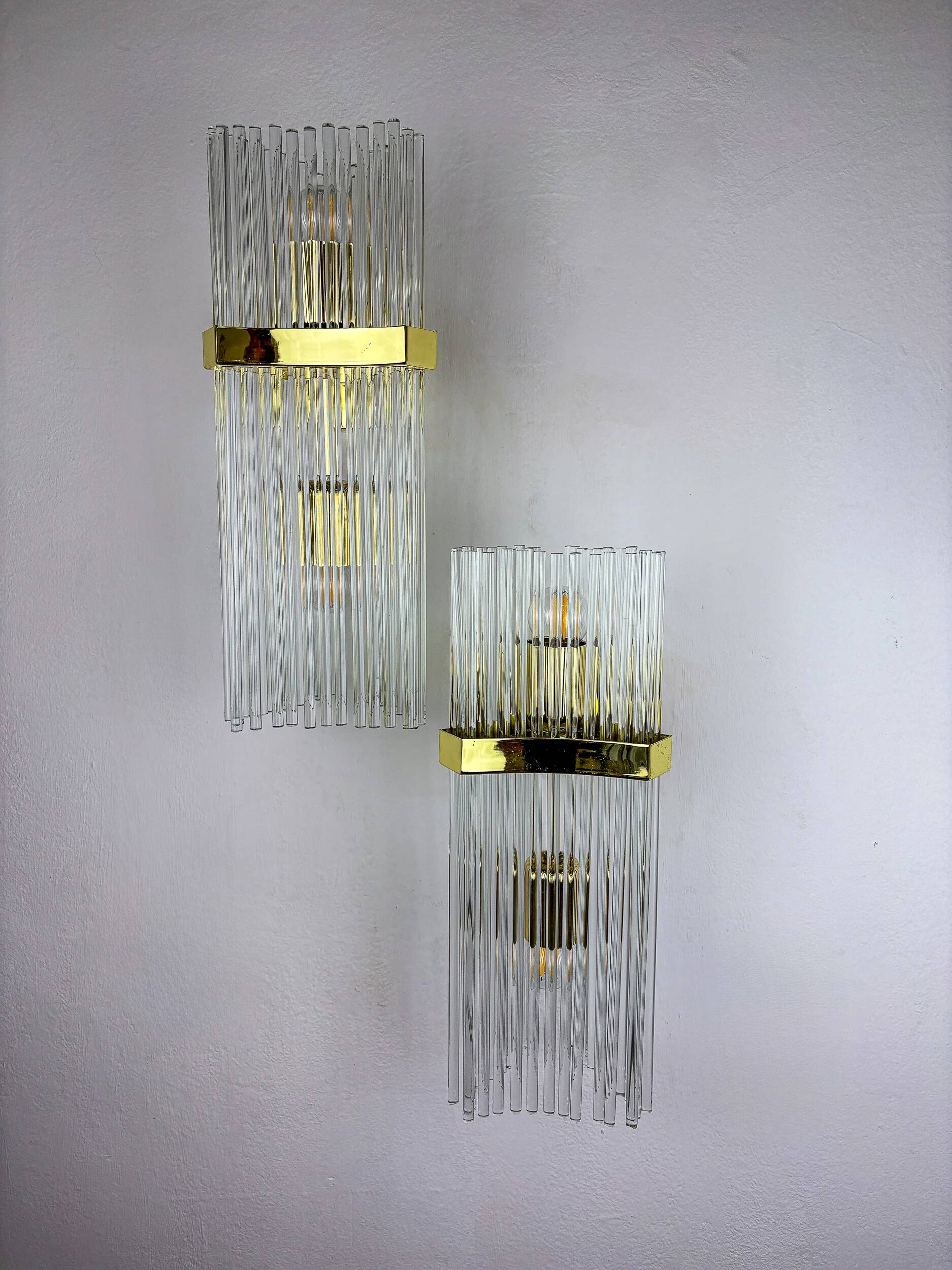 Pair of wall lights from Sciolari for Lightolier, Italy, circa 1970s