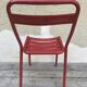 Set of 4 chairs old Tolix T1 metal stackable red vintage
