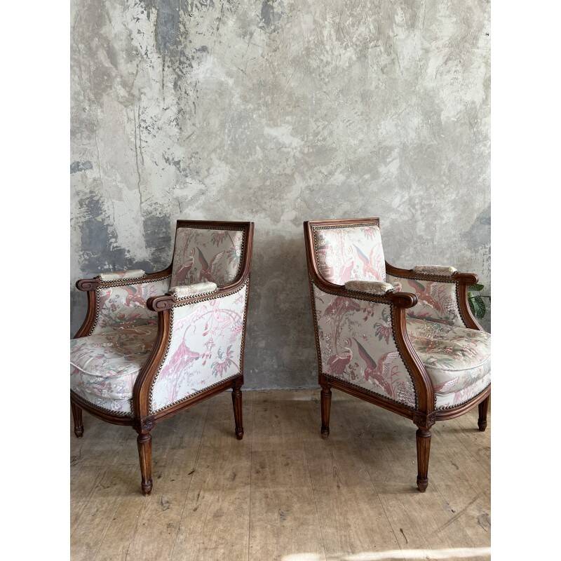 Antique bergère armchairs