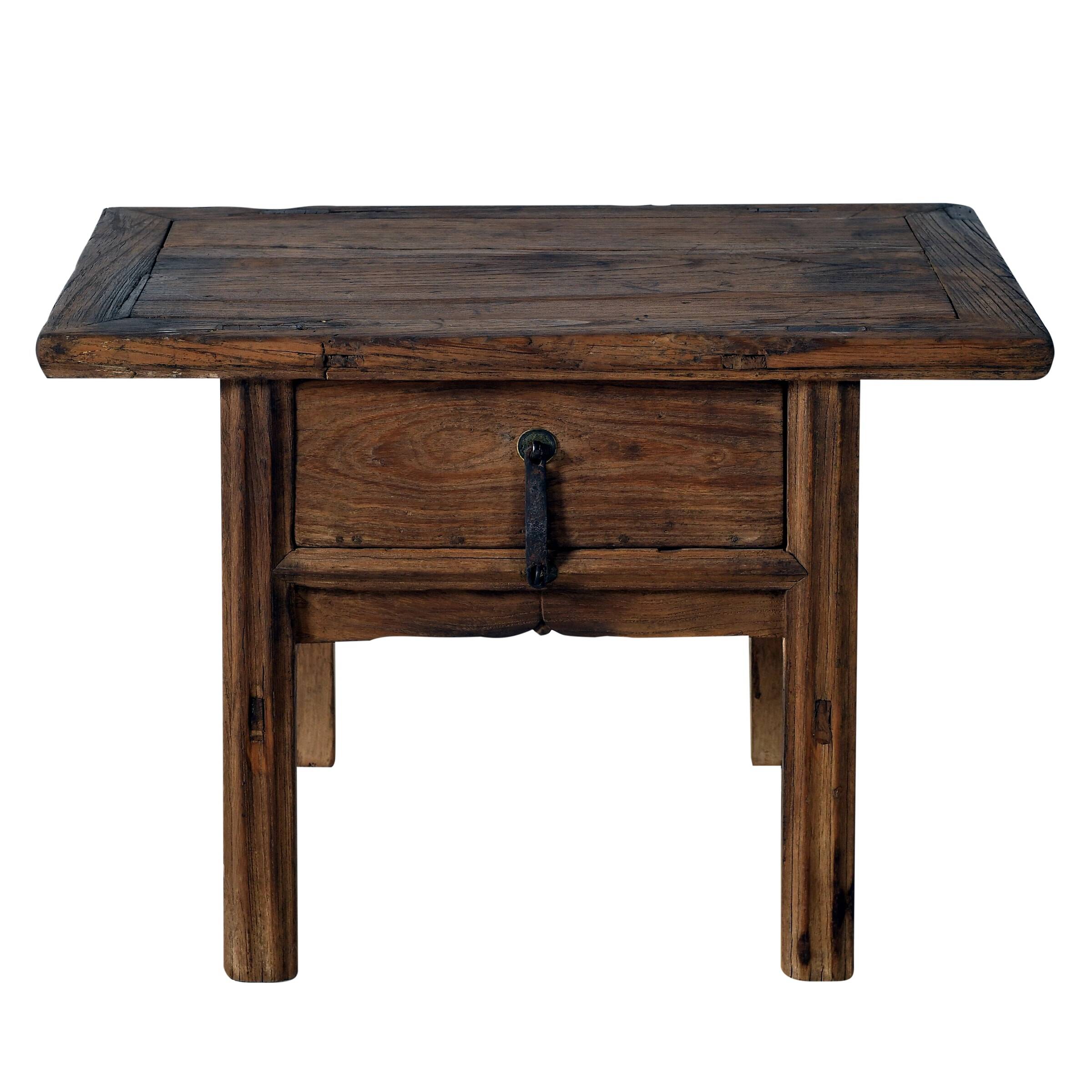 Haibei - Chinese bedside table in ancient elm no. 1