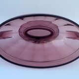 Noémie art deco glass coupe Val Saint Lambert 1935, purple color