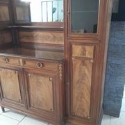 Ancien grand meuble cabinet louix xvi vitrine miroir