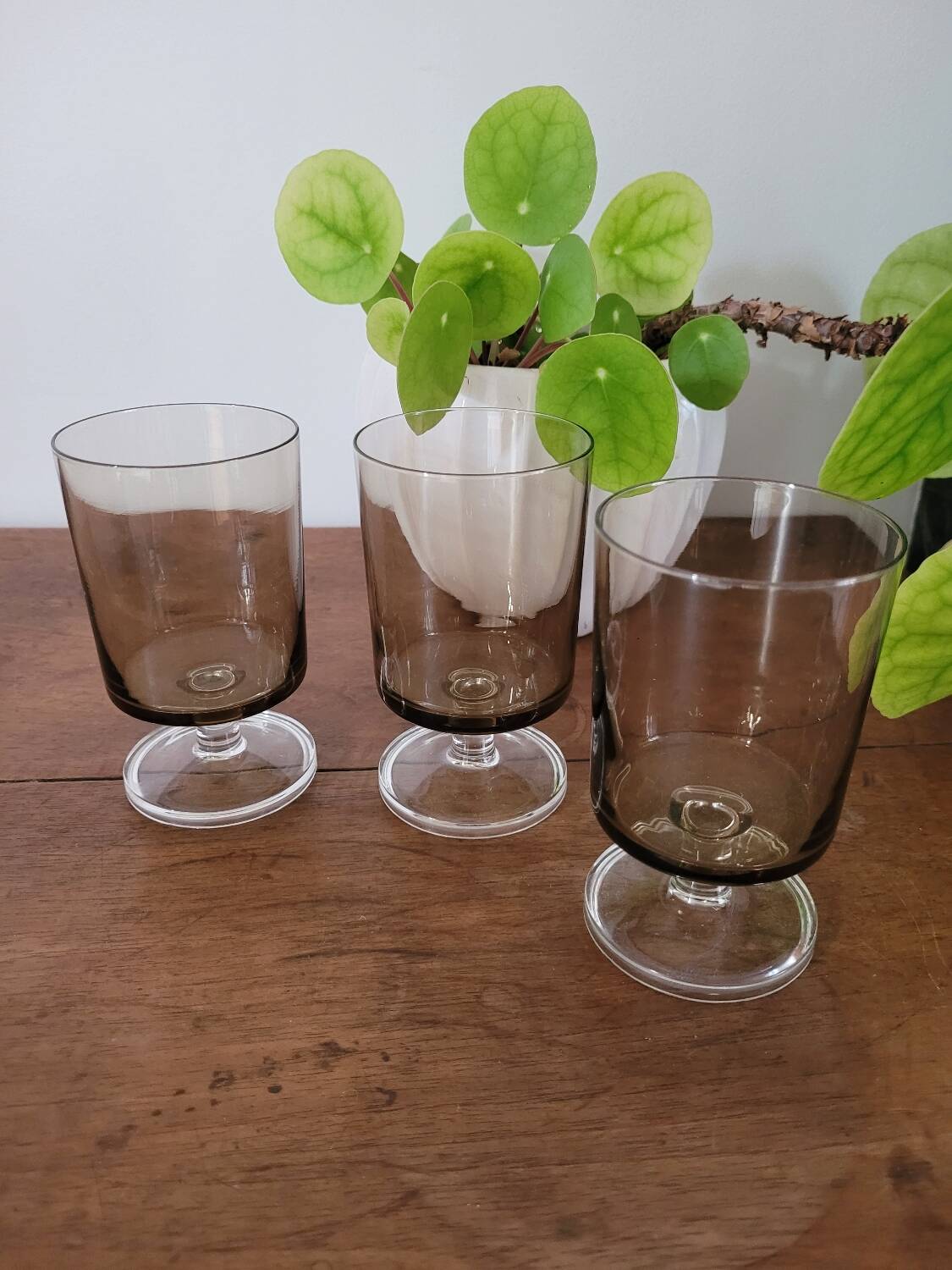 Lot de 3 verres à pied noir fumé Luminarc