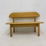 Vintage Danish Ansager mobler solid wooden bench , 1970s