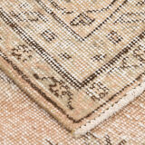 6x9 brown & beige oriental vintage rug 181x291cm