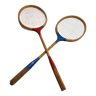 Vintage wooden badminton rackets