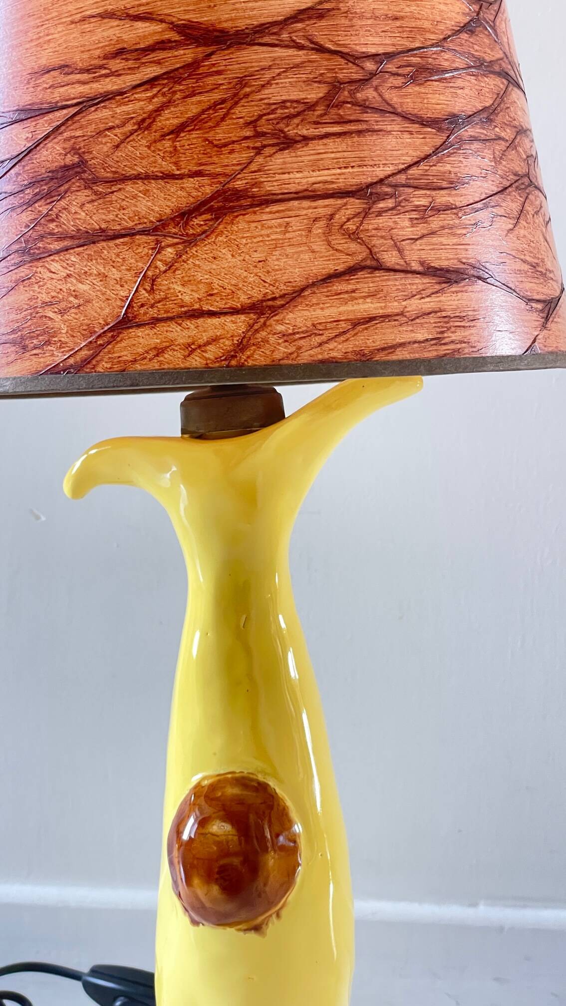 Vintage signed art ceramic lamp