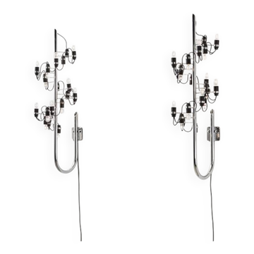Gino Sarfatti Pair of Early Model 226 Wall Lights for Arteluce Italy 1959