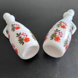 Pair of floral-decorated bottles