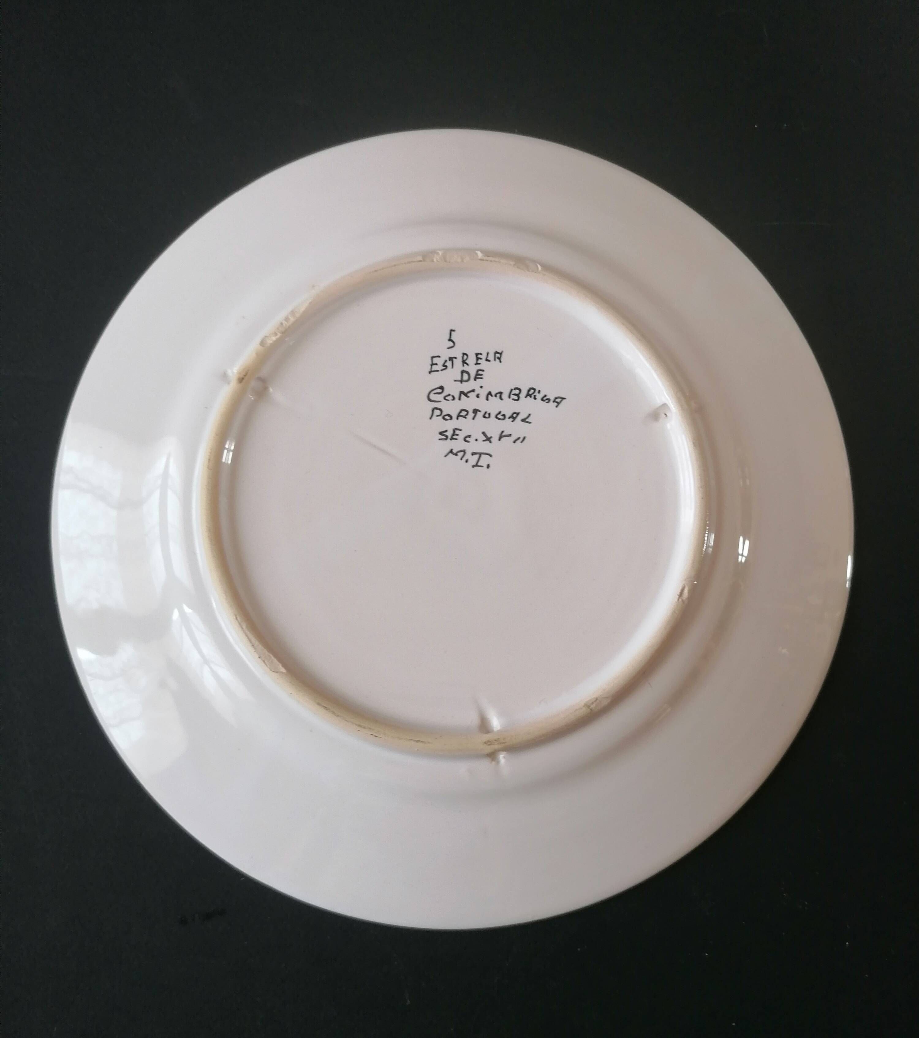 Two Coimbra Conimbriga earthenware plates.