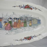 Ancien plat poisson sarreguemines obernai alsace