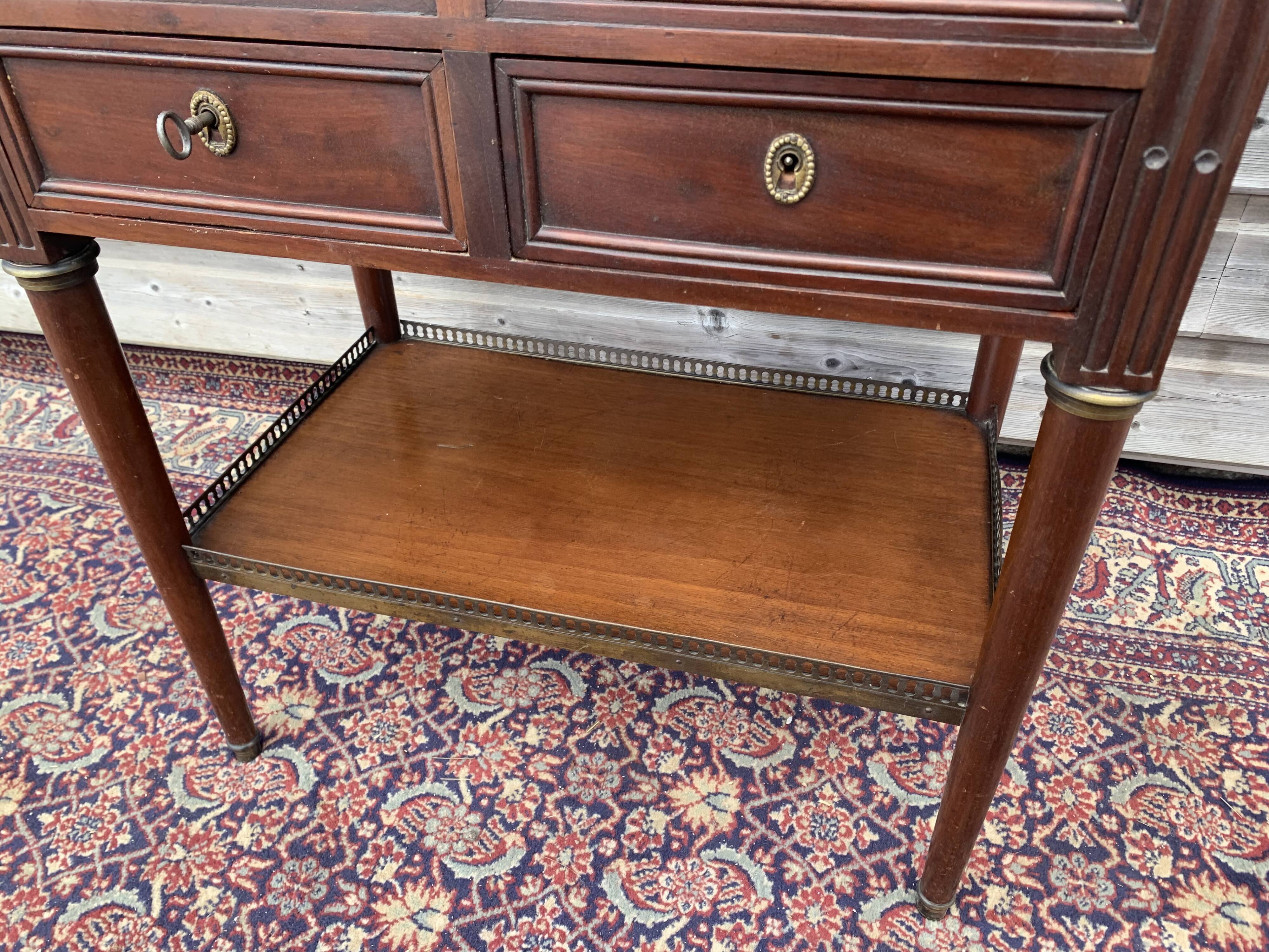 Napoleon III-era mahogany hairdresser Louis XVI