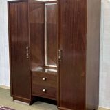 Art Deco wardrobe-dressing table stamped RINCK 115 Faubourg St Antoine Paris