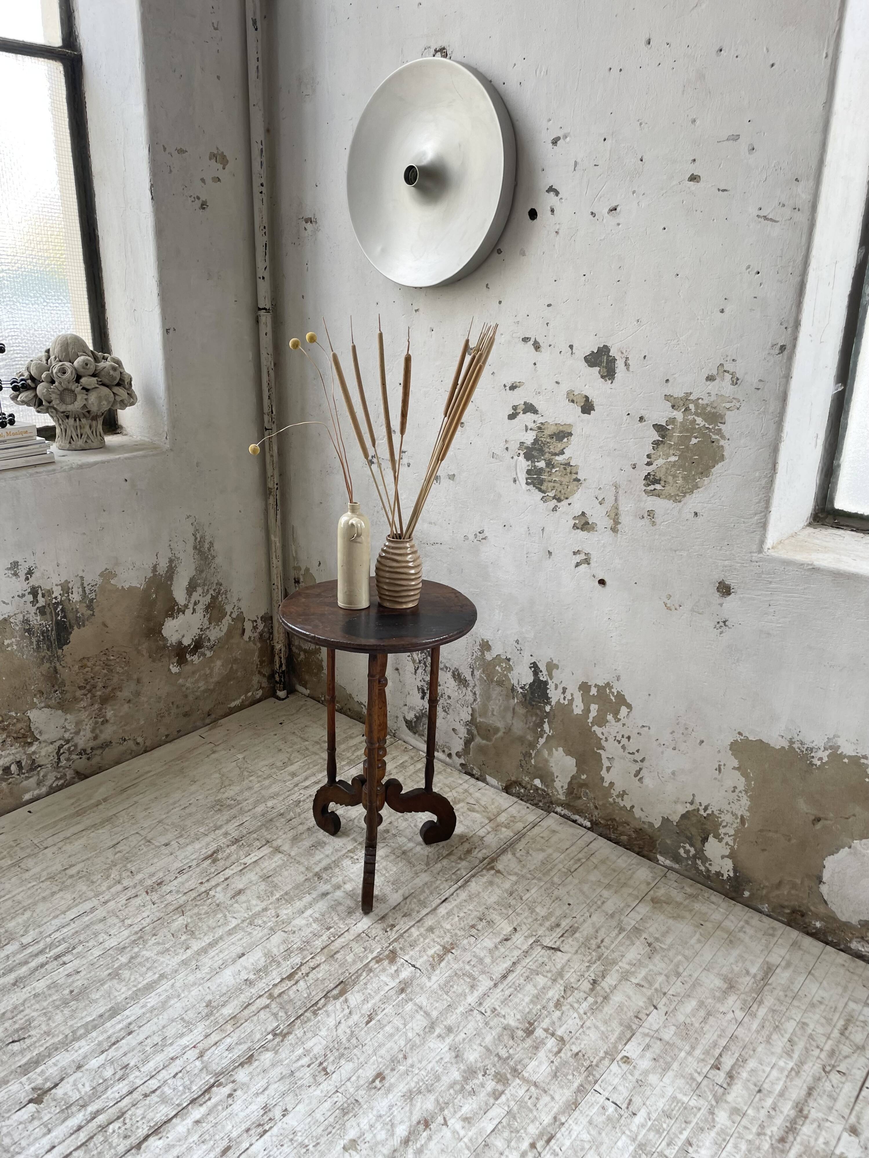 19th century oak pedestal console