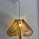 Vintage 1960s Scandinavian pendant light, wire and wood - 23 x 35 cm