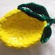 Vintage lemon butter dish in barbotine - Creation A. Ferlay Vallauris (A
