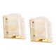 Pair of Murano glass wall sconces by Hillebrand, Germany, 1970s.