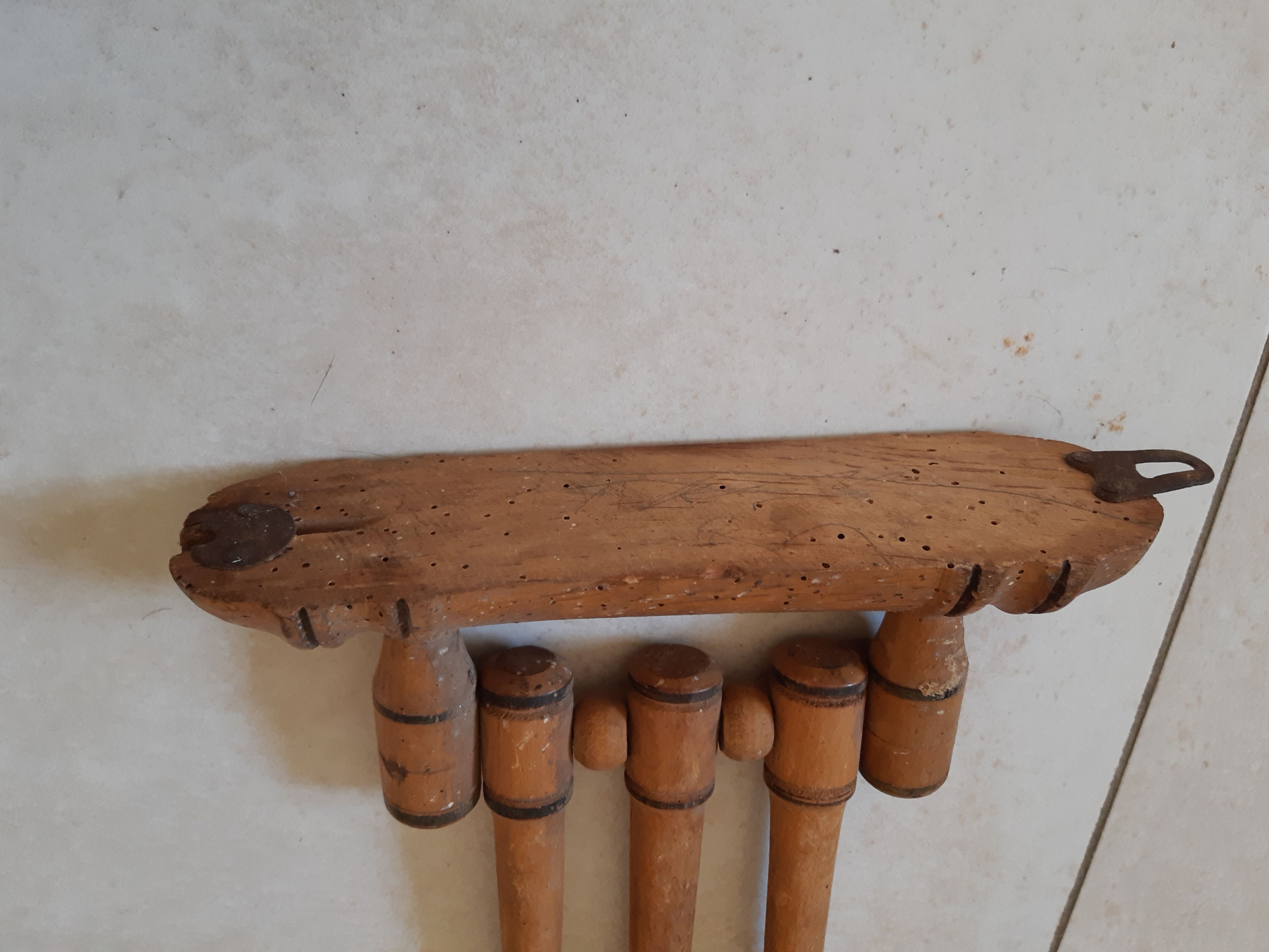 Wooden towel rack