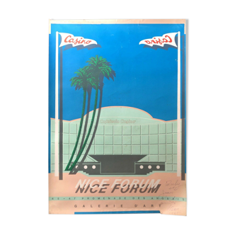 Affiche d'exposition Nice Cafétaria Casino 1985 César Baldaccini signée