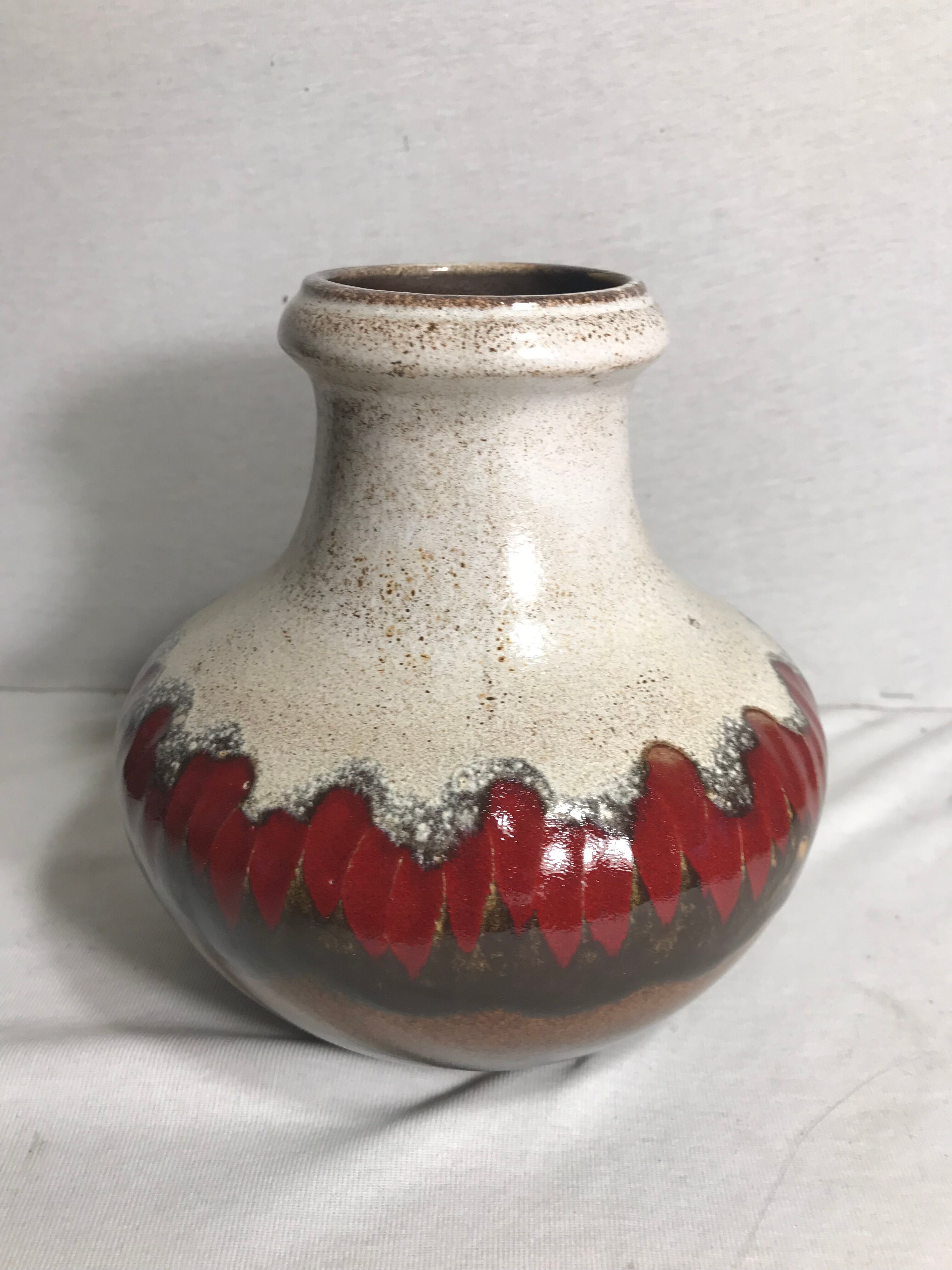 Old Scheurich glazed ceramic jug, 70's