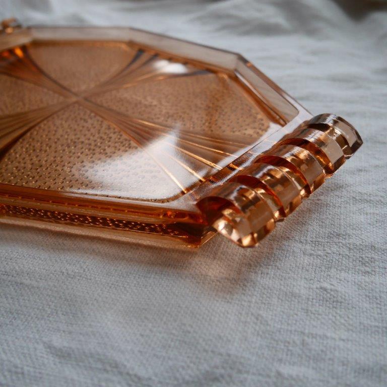 Orange glass tray