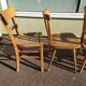 Lot of 4 luterma wood bistrot chairs years 50/60