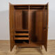 Mid-Century Walnut Wardrobe Designed by Bohumil Landsman for Jitona Soběslav, Czechoslovakia, 1960s