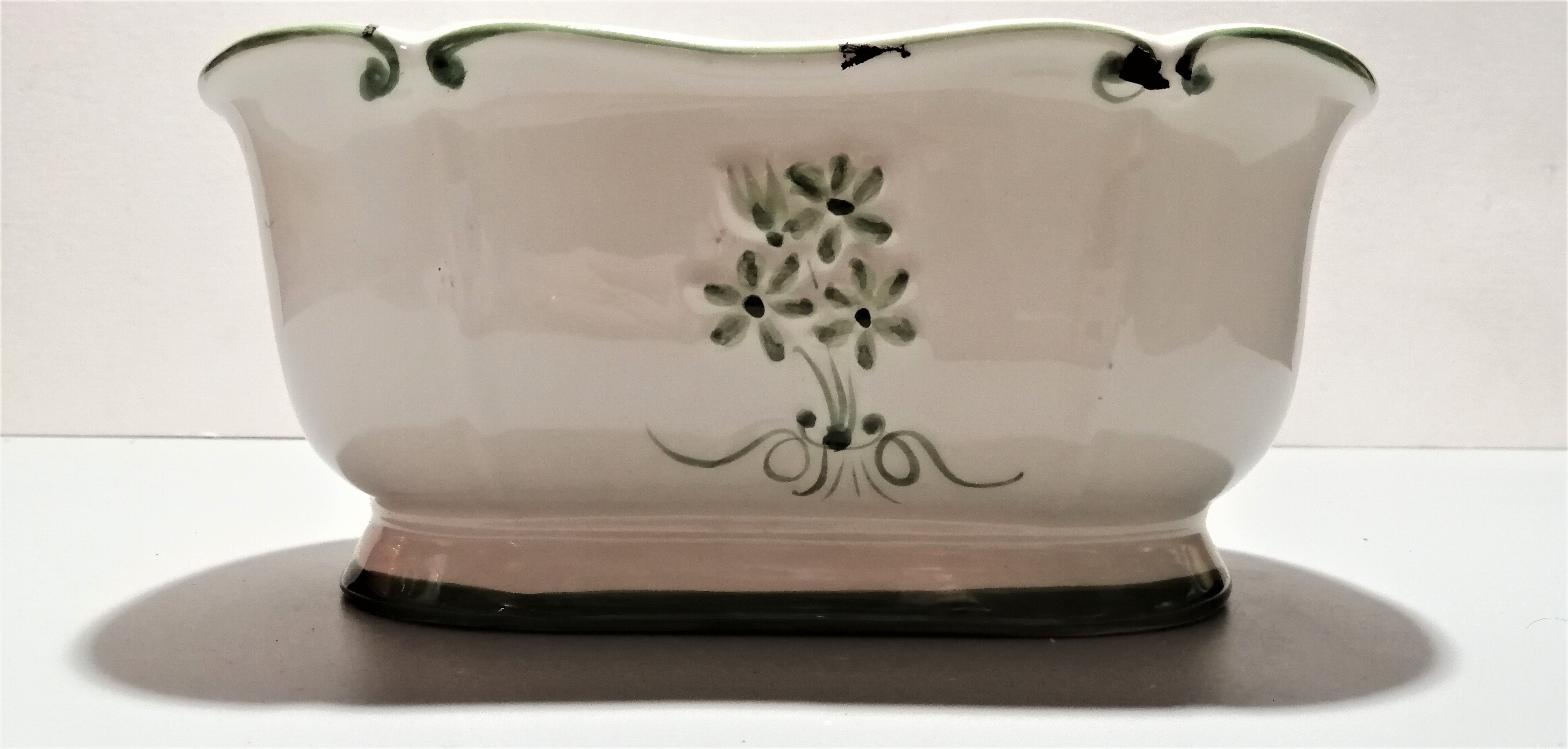 Ceramic planter spring decoration