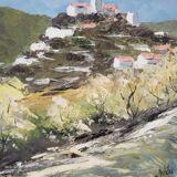 Oil on canvas painting by "Roger NEDELEC" (1927/2015) "from the top of the hill".