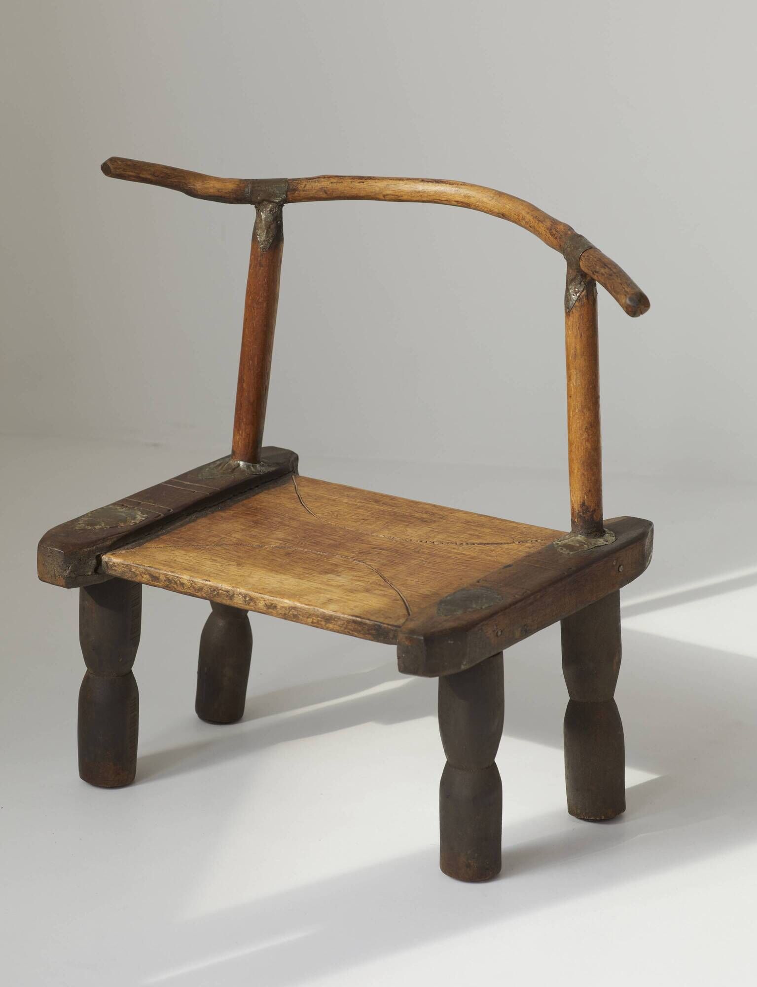 Small vintage wooden Baoulé chair (West Africa) Circa 1960