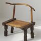 Small vintage wooden Baoulé chair (West Africa) Circa 1960