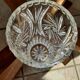 Vintage hand-cut Bohemian crystal vase