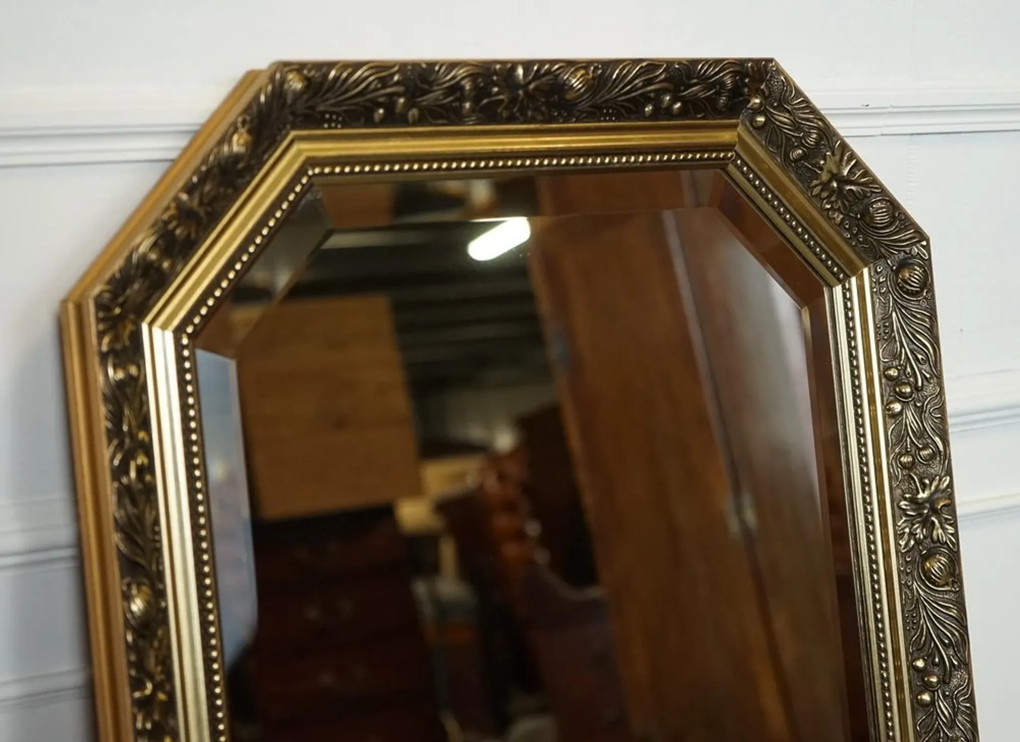 Vintage Wall Mirror Ornate with Sculpted Details