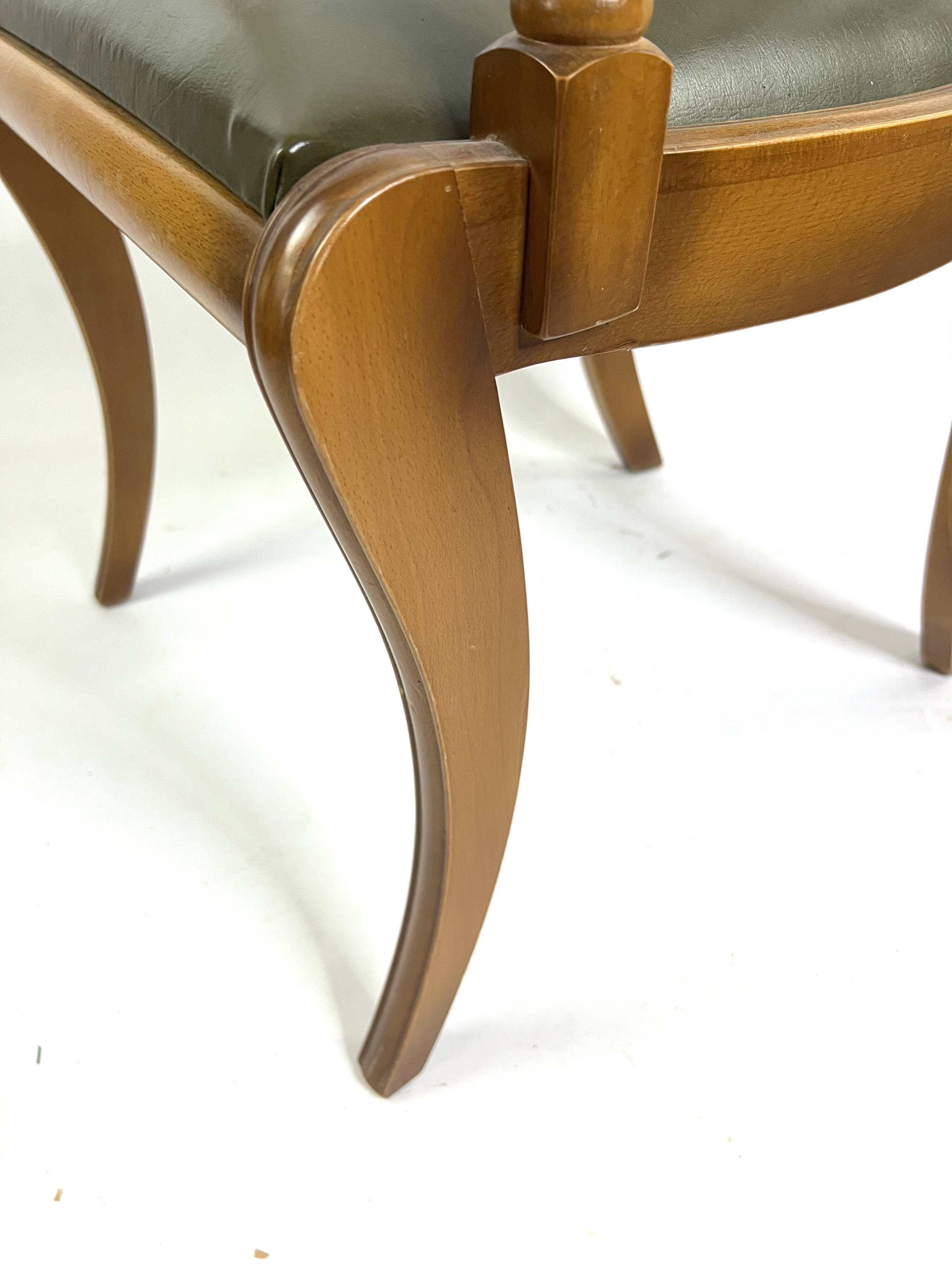Fauteuil de bureau vintage en noyer – Style Restauration