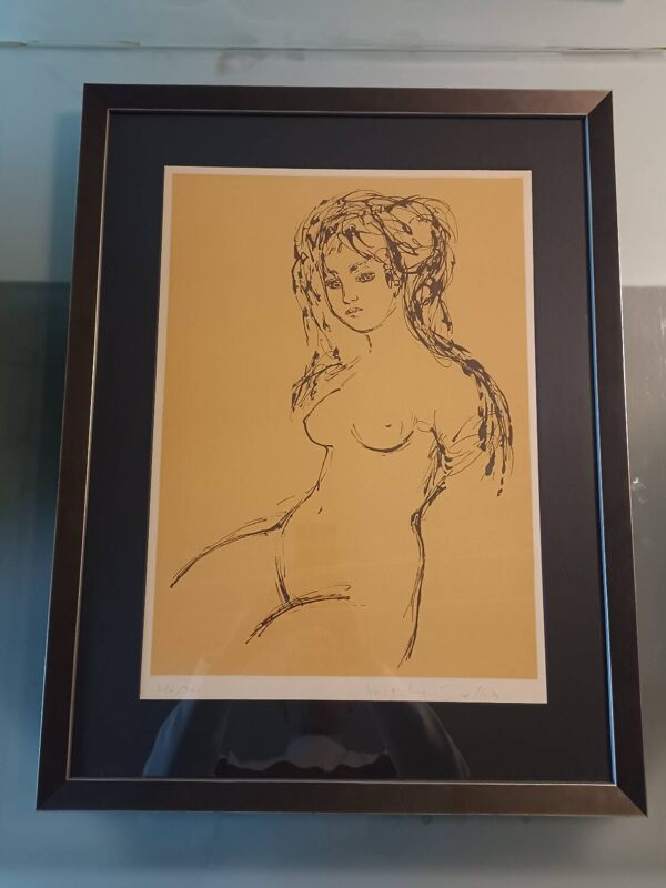 Lithographie de Madeleine Scellier - signée et numérotée - Jeune fille