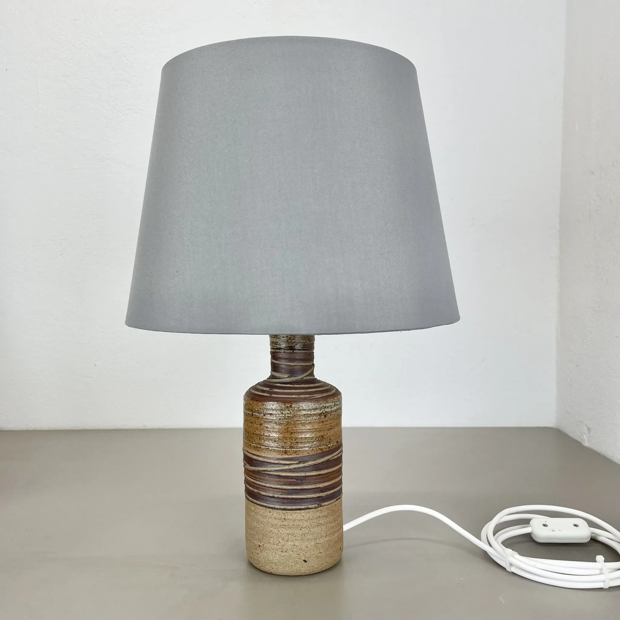 31 cm High Ceramic Table Lamp Base, 'Studio Pottery', by Tue Poulsen, Ceramic Denmark, 1970
